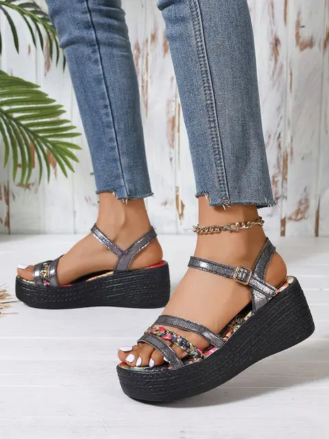 Zomer Sandalen met Hak Verstelbaar en Comfortabel