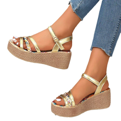Zomer Sandalen met Hak Verstelbaar en Comfortabel