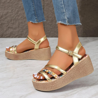 Zomer Sandalen met Hak Verstelbaar en Comfortabel