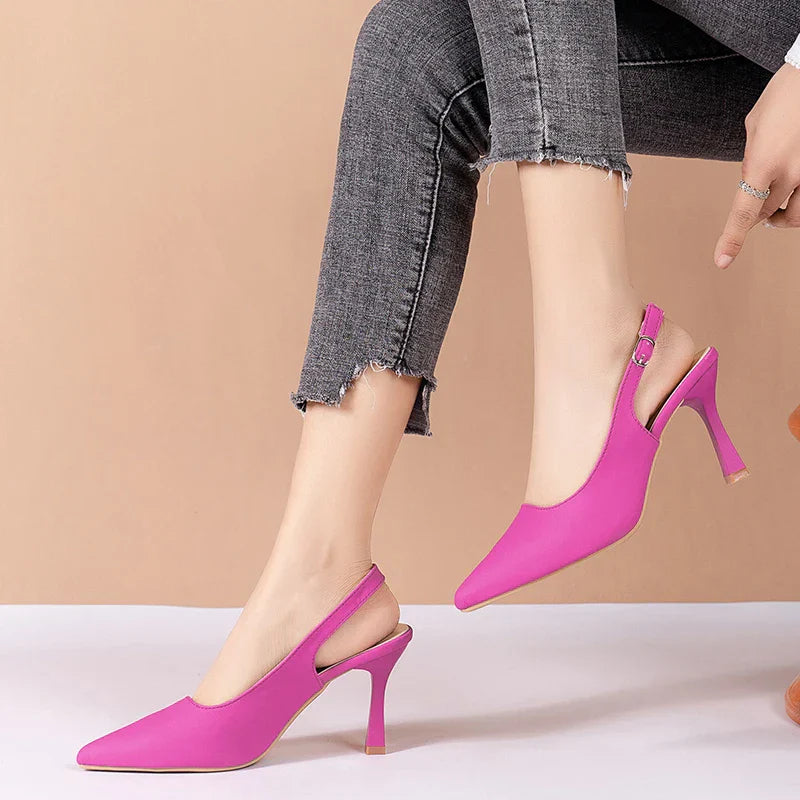 Zomer Sandalen met Sleehak en Gouden Gesp