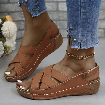 Zomerse Sandalen Elegante Wig Celeste Stijl