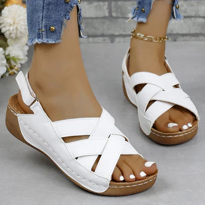 Zomerse Sandalen Elegante Wig Celeste Stijl