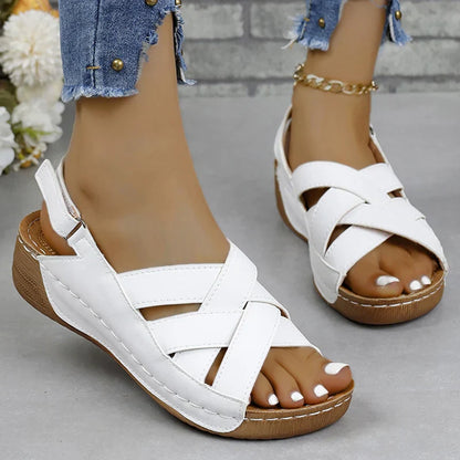 Zomerse Sandalen Elegante Wig Celeste Stijl