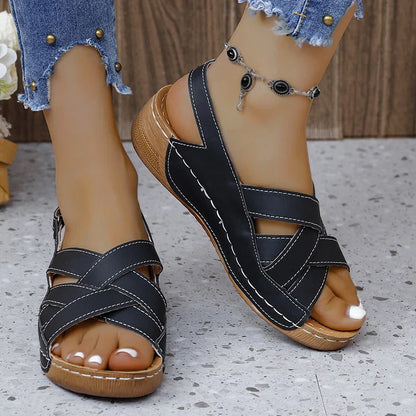 Zomerse Sandalen Elegante Wig Celeste Stijl