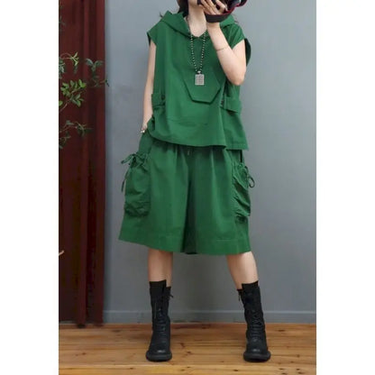 Vrouwelijke Hooded Vest Sets Casual Mode - StudioMarella
