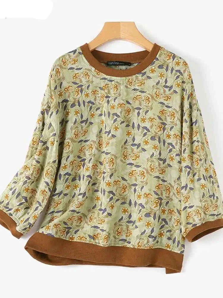 Vrouwen Blouse Bloemenprint Zomer Jurk Stijl