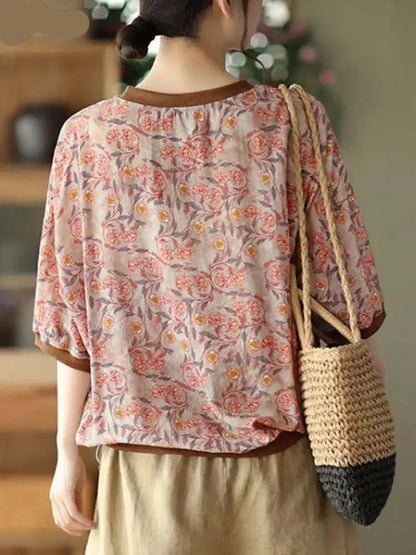 Vrouwen Blouse Bloemenprint Zomer Jurk Stijl