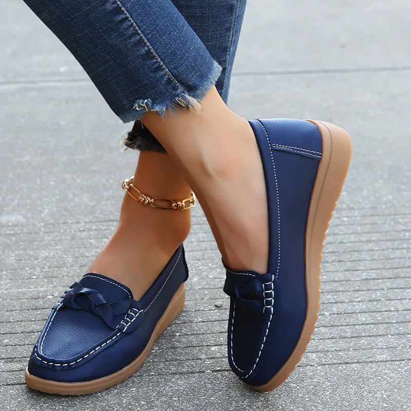 Leren Instappers Dames Zomer Comfortabele Casual Schoenen