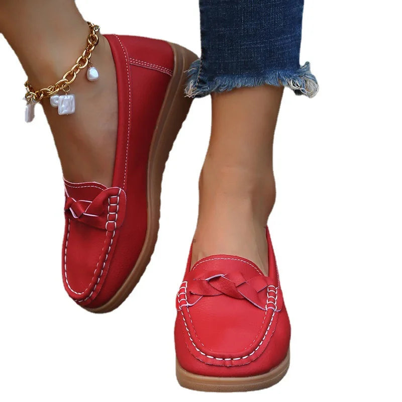 Leren Instappers Dames Zomer Comfortabele Casual Schoenen