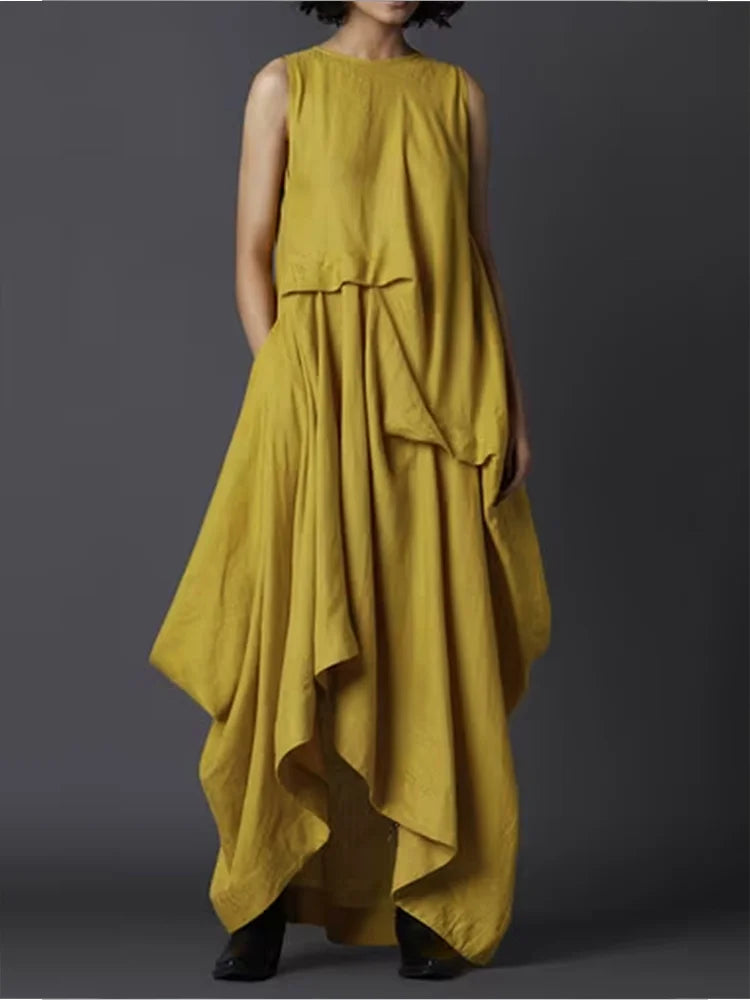 Maxi Jurk Zomerse Vrouwen Tankjurk Elegante Stijl