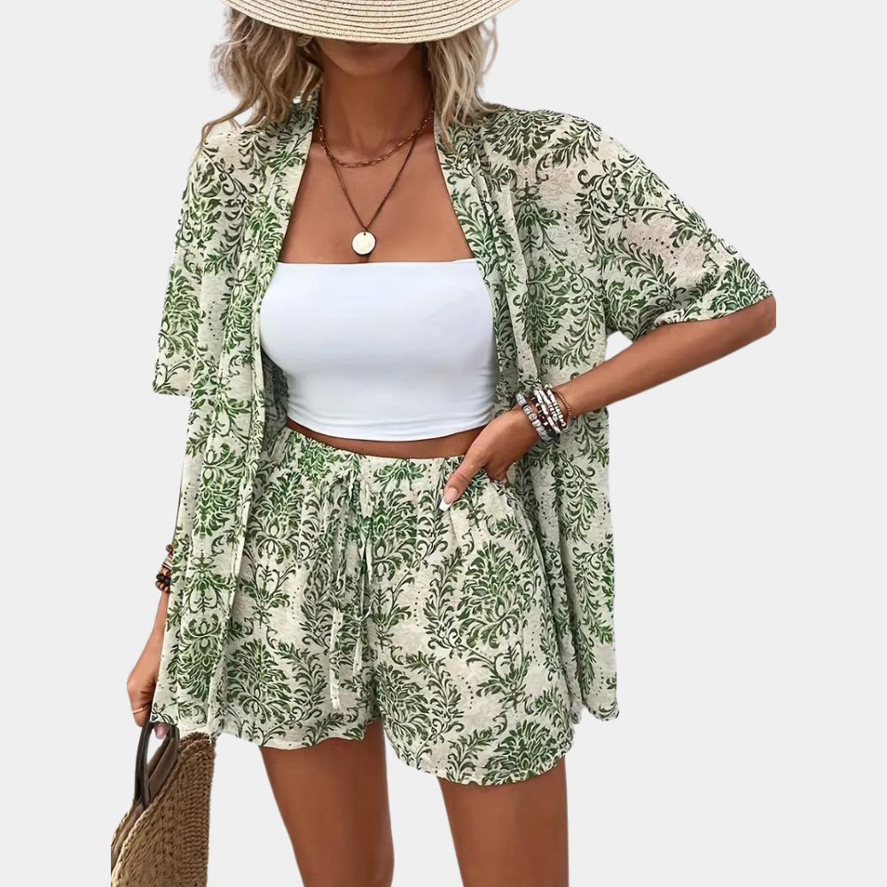 Vrouwen Zomerse Set - Luchtige Blouse en Korte Broek - StudioMarella