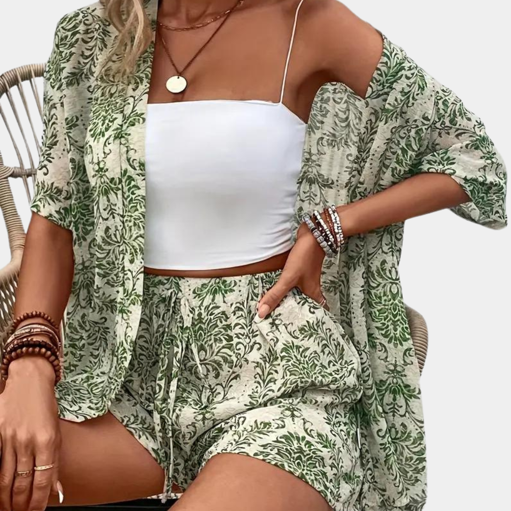 Vrouwen Zomerse Set - Luchtige Blouse en Korte Broek