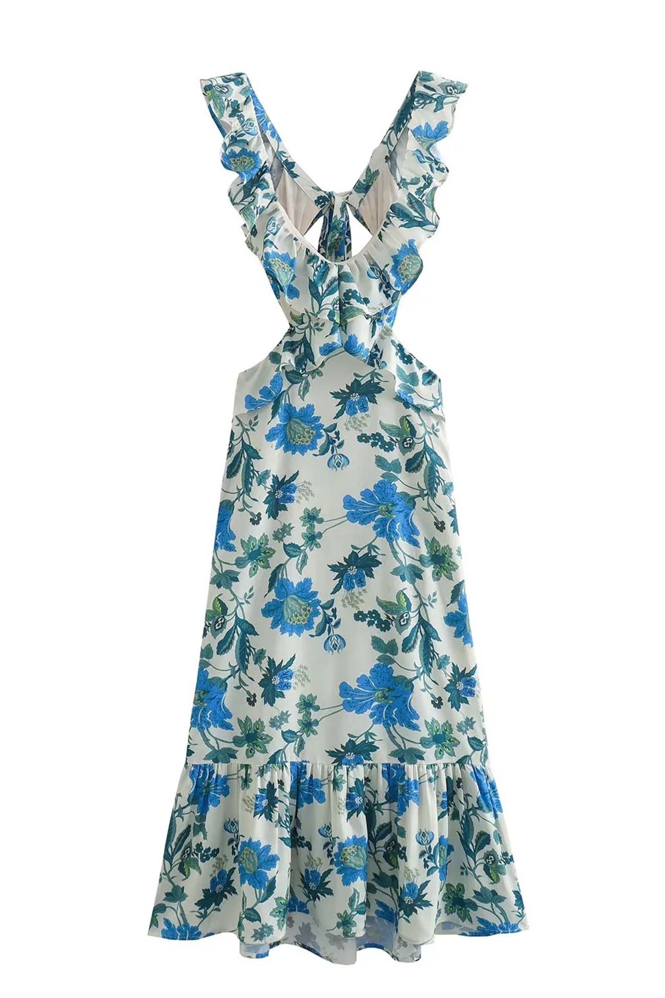 Zomer Maxi Jurk met Ruches | Lange Jurk Dames 4