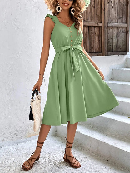 Midi Strandjurk Zomerse Jurk Vrouwelijk Chic
