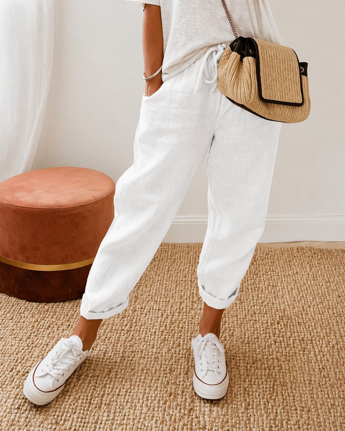 Dames Casual Broek Comfortabele Relaxte Pasvorm