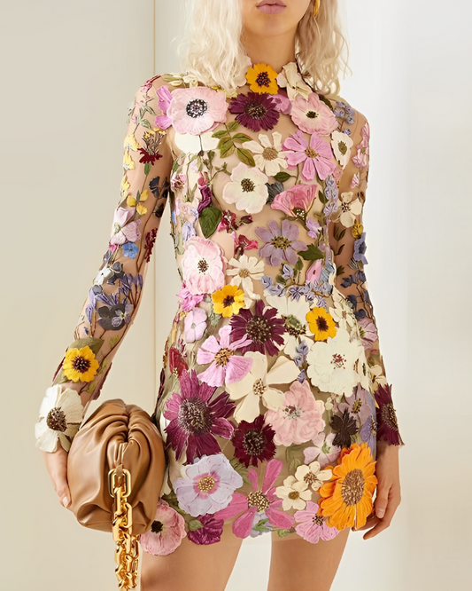 Zomerjurk voor Vrouwen Bloemenprint Elegante Jurk - StudioMarella