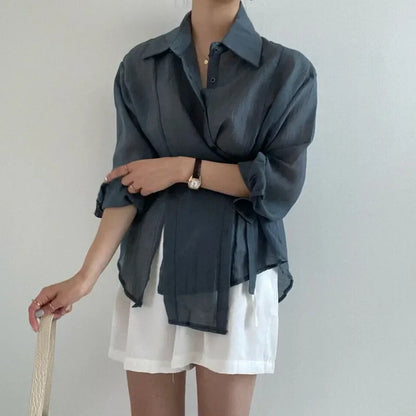 Dames Blouse Zonnescherm Stijlvol voor de Zomer