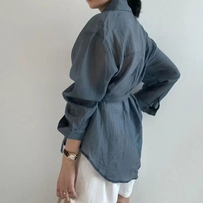 Dames Blouse Zonnescherm Stijlvol voor de Zomer