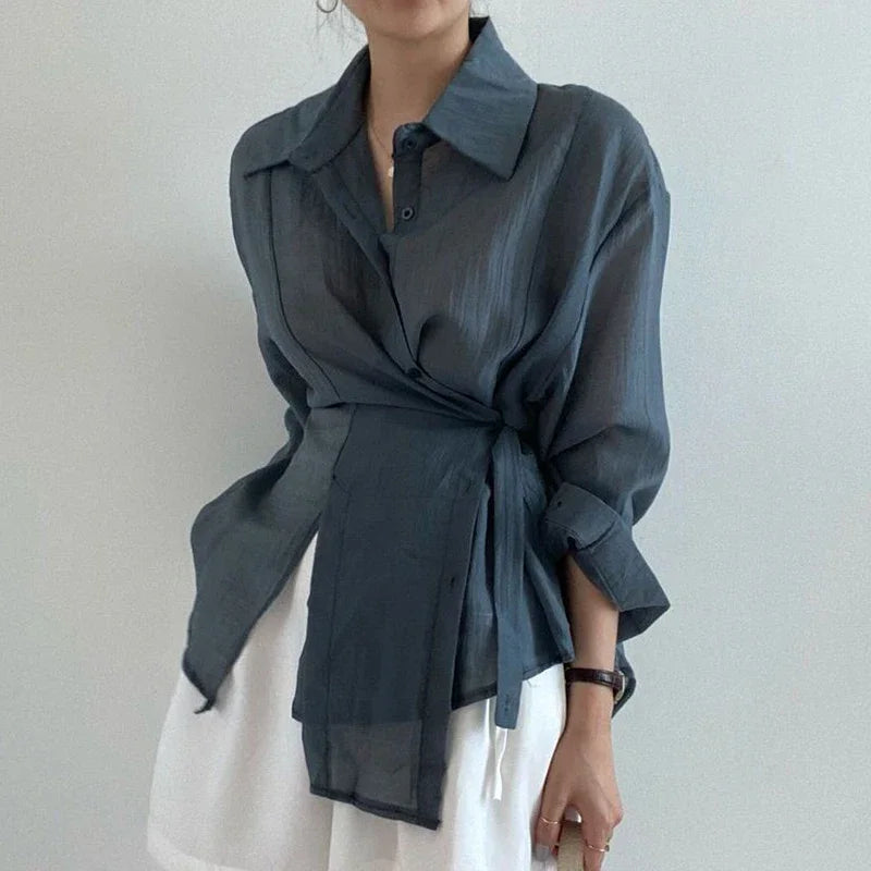 Dames Blouse Zonnescherm Stijlvol voor de Zomer