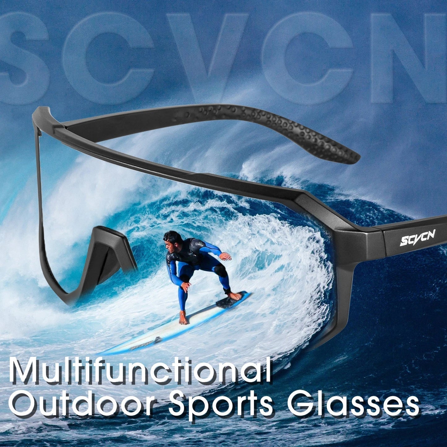 Sportbril UV400 Bescherming met Licht TR90 Frame voor Fietsen Hardlopen Outdoor
