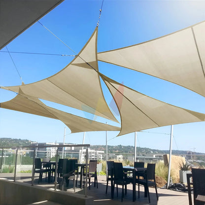 Waterdicht Driehoekig Schaduwdoek – UV Bescherming Zonnescherm voor Tuin Terras Zwembad Buitenruimte Patio Balkon Buitendecoratie