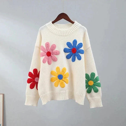 Vrouwelijke Trui Bloemenprint Zomerse Stijl