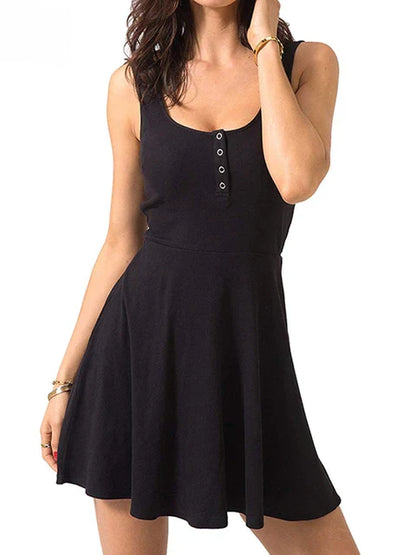 Dames Mini Jurk Hoge Taille Slim Fit Zomerkleding - StudioMarella