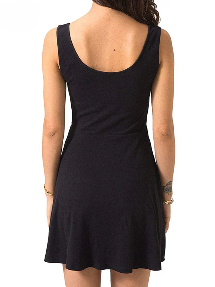 Dames Mini Jurk Hoge Taille Slim Fit Zomerkleding