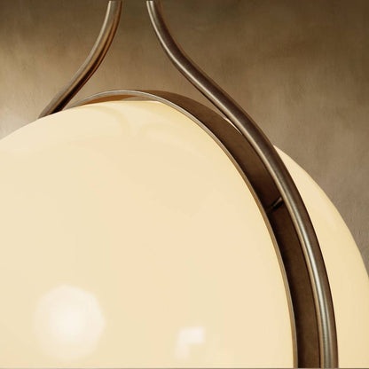 Sculpturale Staande Lamp Met Verticale Lichtkolom En Acryl Bollen
