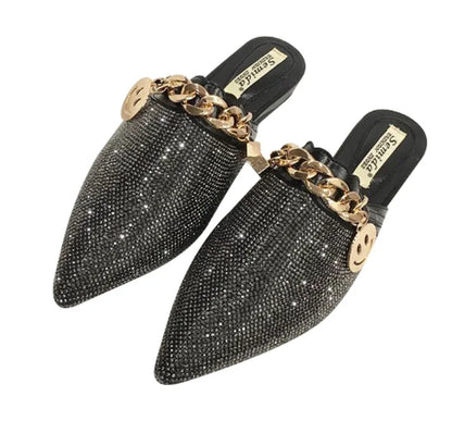 Zwarte Damesschoenen met Hak Elegante Stijl