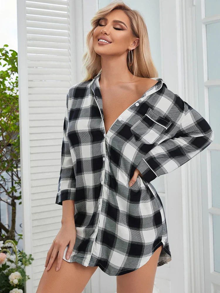 Vrouwen Slaapjurk Zacht Herfst Collectie Voor Dames