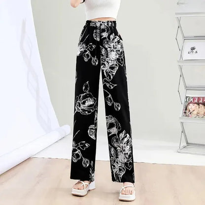 Hoge Taille Bell Bottom Jeans Zwart Wit Gestreept