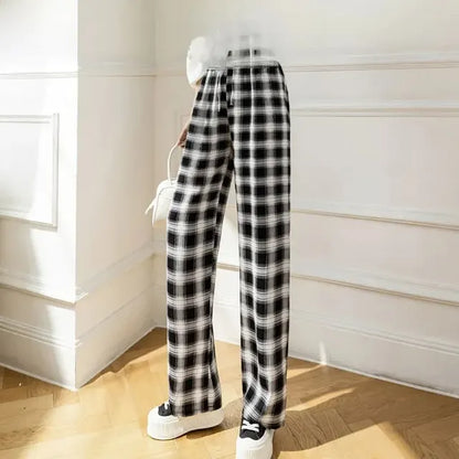 Hoge Taille Bell Bottom Jeans Zwart Wit Gestreept