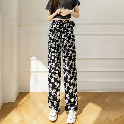 Hoge Taille Bell Bottom Jeans Zwart Wit Gestreept