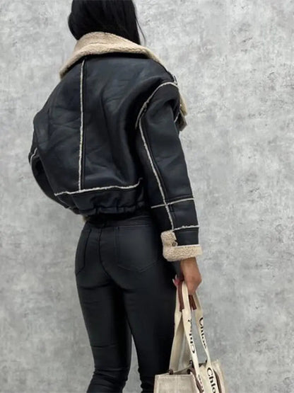 Kunstleder Jas voor Vrouwen Leren Look