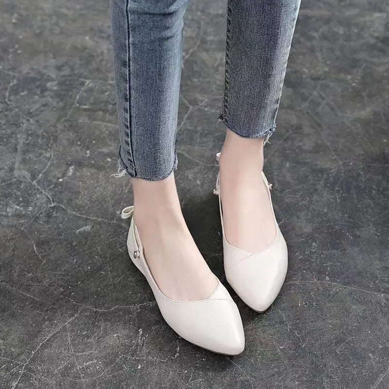 Zwarte Mocassins Dames Schoenen Flat Leer