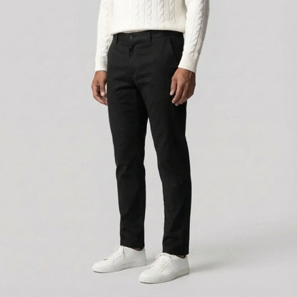 Zwarte Chino Broek Rechte Pijpen Regular Fit Heren - StudioMarella