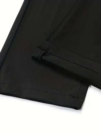 Zwarte zakelijke broek met rechte pijpen