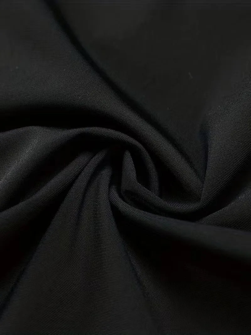 Zwarte zakelijke broek met rechte pijpen