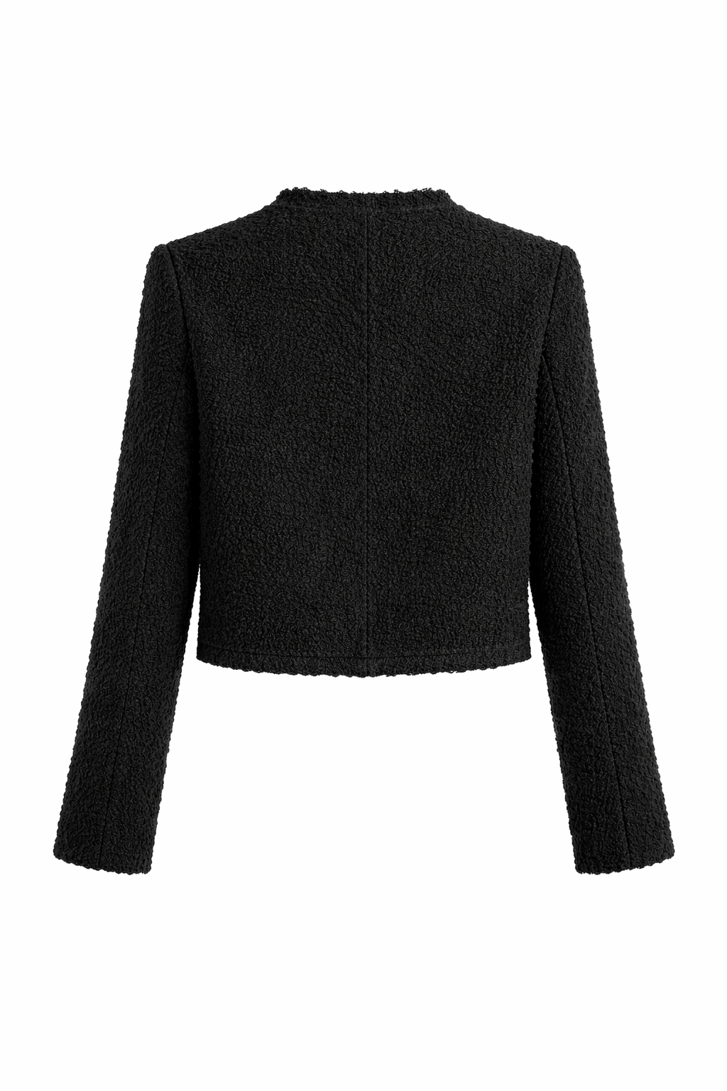 Tweed Blazer Korte Model met Knopen voor Vrouw