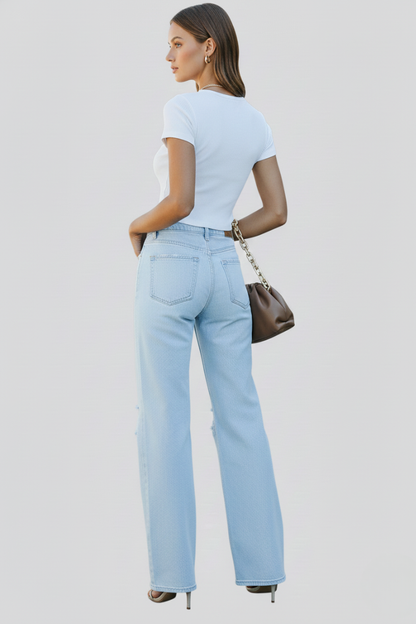 Zwarte Dames Jeans High Waist | Casual Mode 2