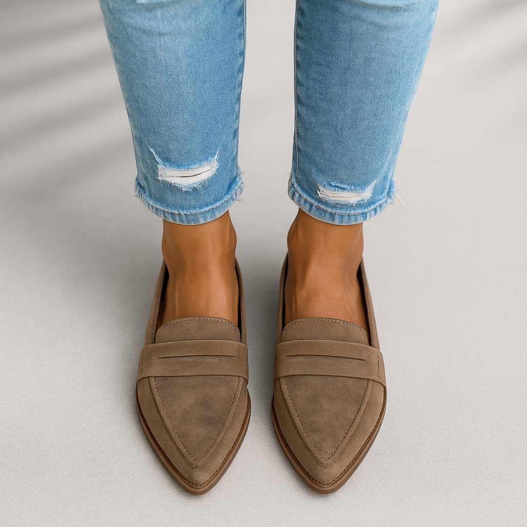 Zwarte Loafers Dames | Elegante Suèdeachtige Schoenen 1