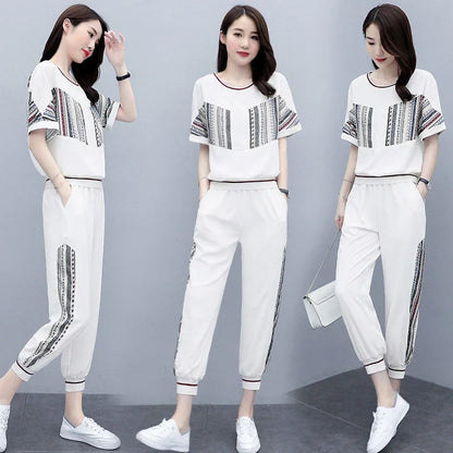 Vrouwelijk Zomer Trainingspak Chique Sportoutfit
