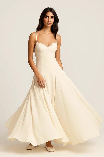 Maxi Jurk voor Dames met Smalle Bandjes en Wijdere Rok Gala Stijl - StudioMarella
