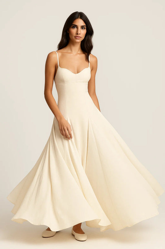 Maxi Jurk voor Dames met Smalle Bandjes en Wijdere Rok Gala Stijl - StudioMarella