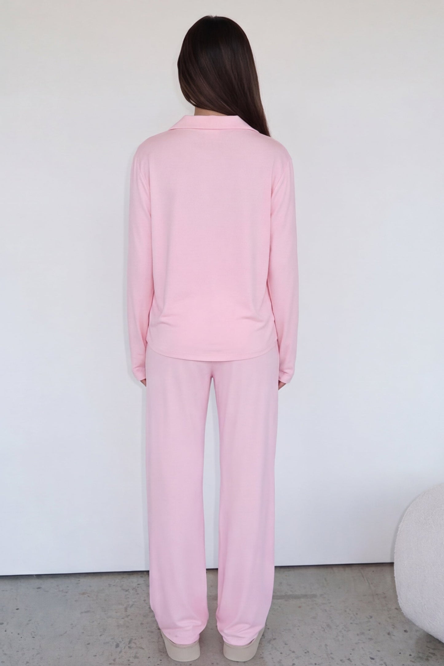 Vrouwelijke Pyjamaset Elegante Relaxte Pasvorm