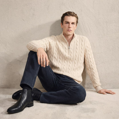 Chelsea Boots Heren Glad Leder Premium Kwaliteit - StudioMarella