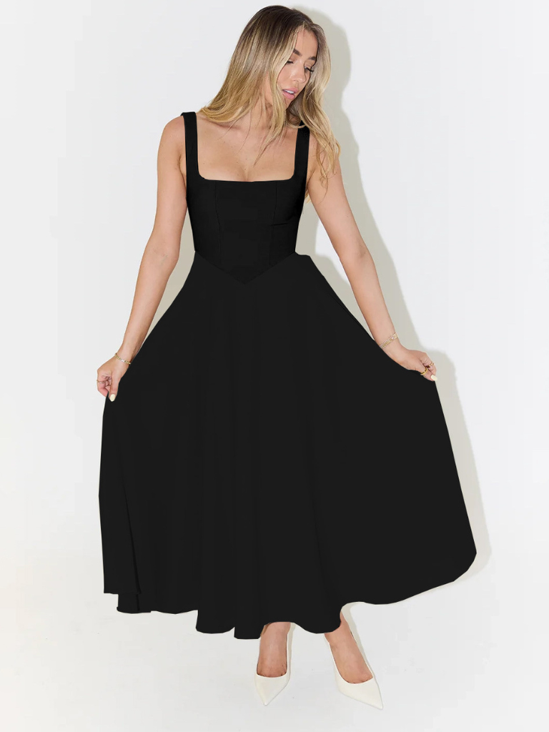Midi Jurk Elegante Zwierige Vrouwelijke Zomerjurk - StudioMarella