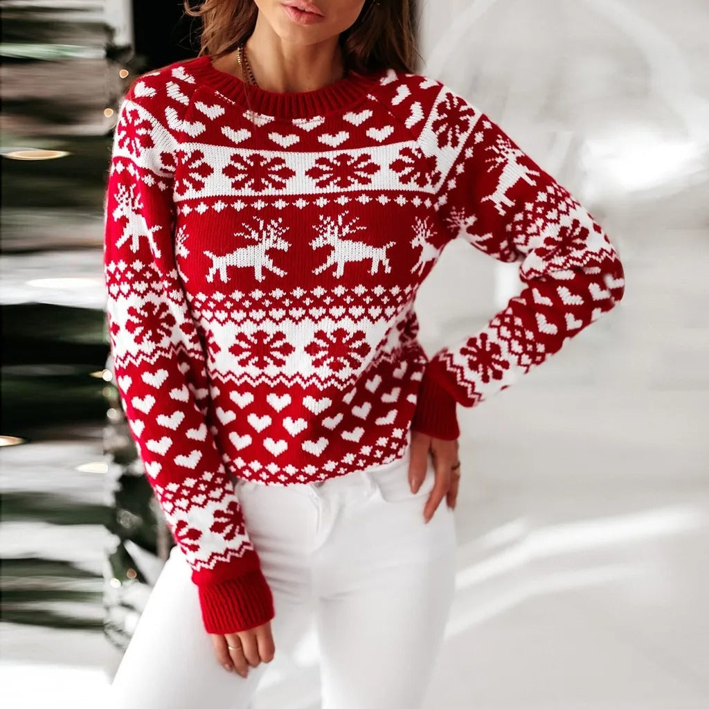 Kerstmuts met Rendierprint voor Vrouw