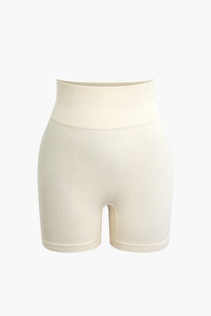 Yogaset Dames Naadloos met Crop Top en Shorts